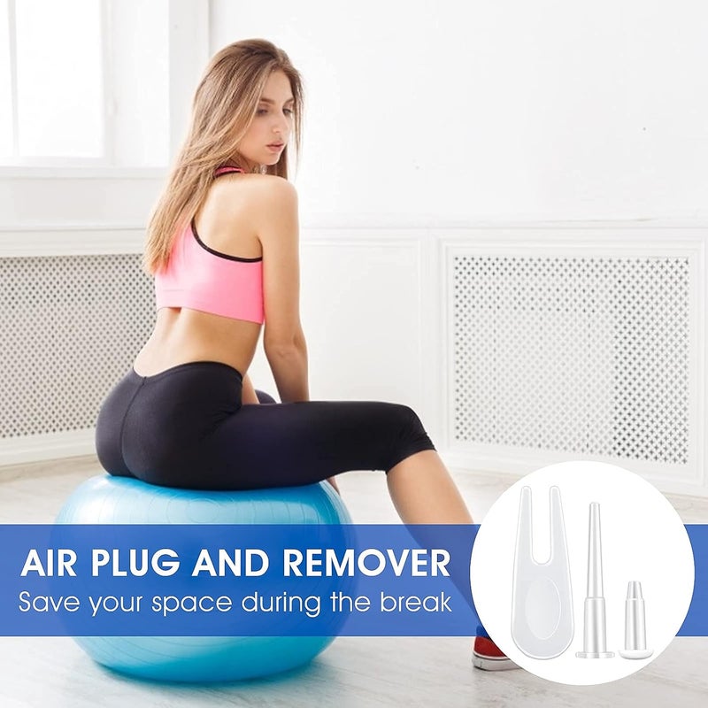 Aster طقم محول سدادة هواء كرة اليوغا، طقم استبدال سدادة كرة التمرين - Image 2